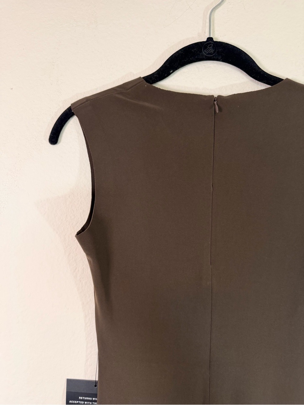 Norma Kamali Chocolate Brown Sleeveless Catsuit Footsie XS NWT - Picture 11 of 11